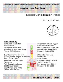 Special Consideration Panel Concurrent Jurisdiction