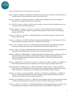 Selected references for Pediatric research