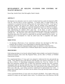 IPM Tech Trapping of Walnut Husk Fly