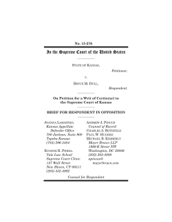Brief in opposition to certiorari - Yale Law School