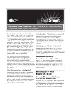 Open Enrollment Act for low-achieving schools as added by SBX5 4