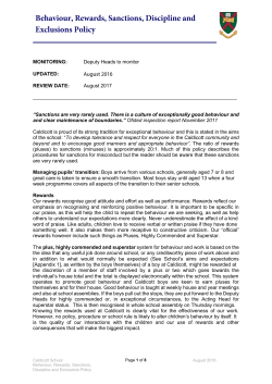 Behaviour - Caldicott