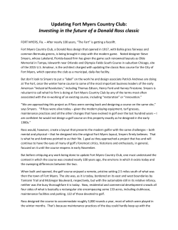 Updating Fort Myers Country Club: Investing in the