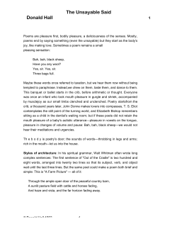 The Unsayable Said Hall