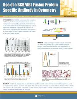 INTRODUCTION: The BCR/ABL fusion protein that results from the