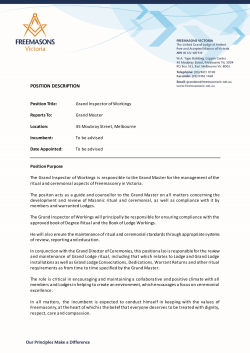 position description - Freemasons Victoria