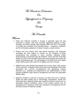 The Barcelona Declaration On Hyperglycemia in
