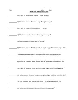 Unit 5 - Geometry - The Boss of All Regular Polygons Worksheet