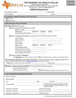 (OPT) Request - The University of Texas at Dallas