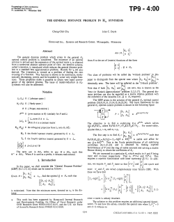 TP9 = 4:OO - Control and Dynamical Systems
