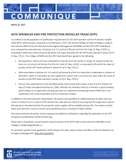 April 3, 2017 - Ontario College of Trades