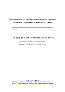 The role of place in the margins of space