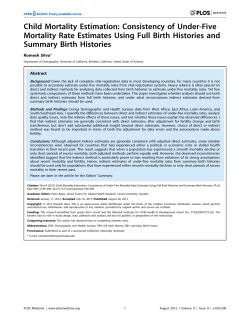 Consistency of Under-Five Mortality Rate Estimates Using Full Birth