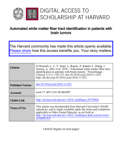 Automated white matter fiber tract identification in patients with brain