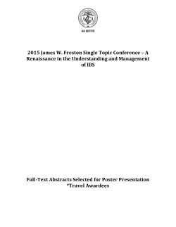 2015 James W. Freston Single Topic Conference &ndash; A Renaissance