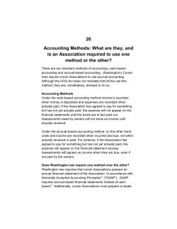 26 Accounting Methods: What are they, and is an Association
