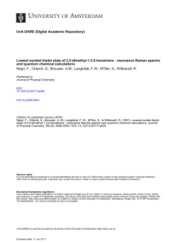 Lowest excited triplet state of 2,5-dimethyl-1,3,5 - UvA-DARE