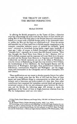 THE TREATY OF GENT: THE BRITISH PERSPECTIVE