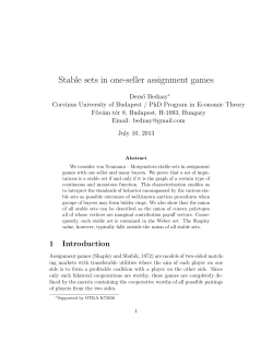 Stable sets in one-seller assignment games