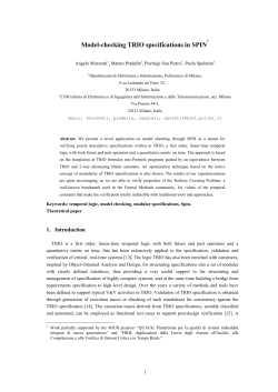 Model-checking TRIO specifications in SPIN