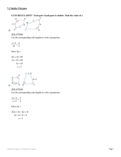7-2 Similar Polygons p473 18-21 23