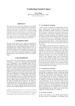 Conducting Sound in Space