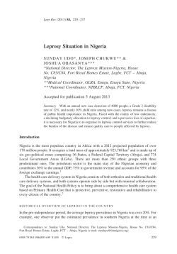Leprosy Situation in Nigeria