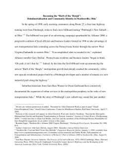 Becoming the &ldquo;Burb of the `Burgh&rdquo;: Deindustrialization and