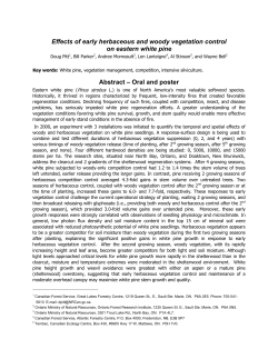 Effects of early herbaceous and woody vegetation control on eastern