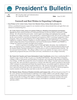 President`s Bulletin - Berkeley City College