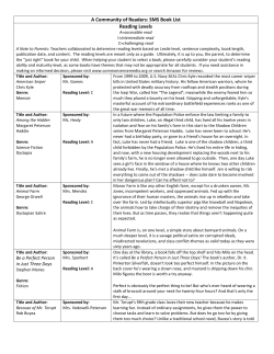A Community of Readers: SMS Book List Reading Levels