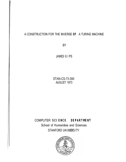 A CONSTRUCTION FOR THE INVERSE OF A TURING MACHINE