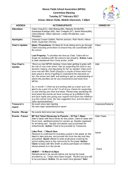 MFSA EGM Feb 2017 - Manor Fields Primary School