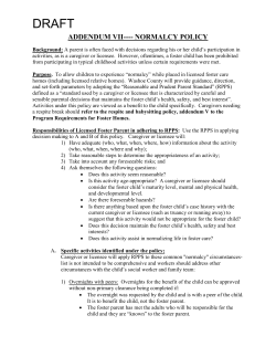 addendum vii---- normalcy policy
