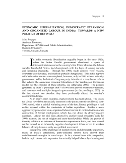 ECONOMIC LIBERALIZATION, DEMOCRATIC EXPANSION AND
