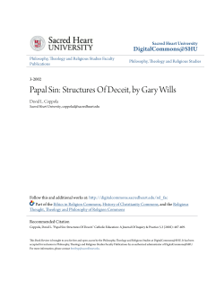 Papal Sin: Structures Of Deceit, by Gary Wills