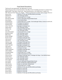 Food Stand Donations