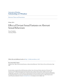 Effect of Deviant Sexual Fantasies on Aberrant Sexual Behaviours