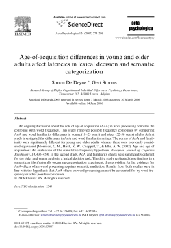 Age-of-acquisition differences in young and older