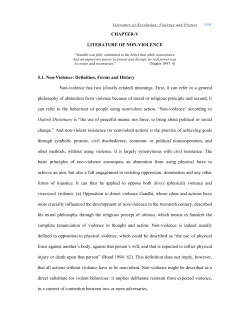 184 CHAPTER-V LITERATURE OF NON-VIOLENCE