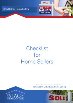 Checklist for Home Sellers
