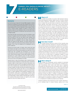 Seven Things You Should Know About E-Readers