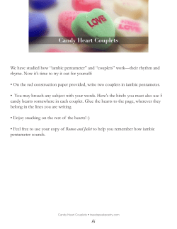 Candy Heart Couplets Free Printable Activity for Romeo and Juliet