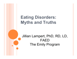 Preventing obesity AND eating disorder….Can it be done?