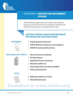 national Stroke aSSoCiation reSourCeS for Preventing