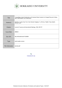 Transcatheter Arterial Embolization with Absolute Ethanol Injection