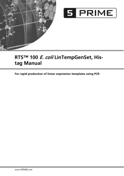 RTS E.coli Linear Template Generation Set His6-tag