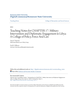 Teaching Notes for CHAPTER 17: Military Intervention and