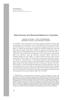 Plant Turnover and Structural Reforms in Colombia