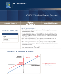 &ldquo;Booster&rdquo; Return - RBC Structured Notes